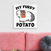 私の毛皮のポテトモルモット キャンバスプリント (インサイチュ (リビング))