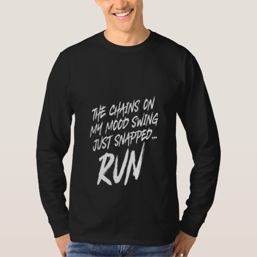 私の気分の中のチェーンを女性のスイングだけでRuをスナップ Tシャツ (正面)