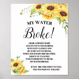 私の水がゲームのサインベビーシャワー ポスター