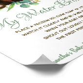 私の水がゲーム赤ちゃんシャワーのサイン赤パンダ ポスター (角)