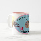 私の水の色のための水2トーンコーヒーマグ ツートーンマグカップ (正面左)