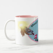 私の水の色のための水2トーンコーヒーマグ ツートーンマグカップ (左)