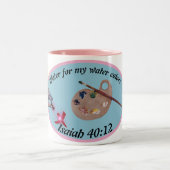 私の水の色のための水2トーンコーヒーマグ ツートーンマグカップ (中央)