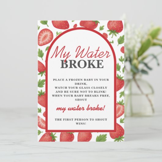 私の水はイチゴの赤ちゃんシャワーゲームを壊した 招待状 (スタンド正面)