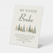 私の水は冬の赤ちゃんシャワーゲームを壊した 台座サイン (正面)