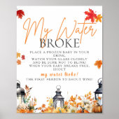 私の水は小さなカボチャの赤ちゃんシャワーゲームを壊した ポスター (正面)