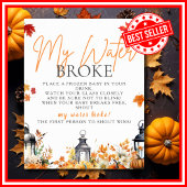 私の水は小さなカボチャの赤ちゃんシャワーゲームを壊した ポスター