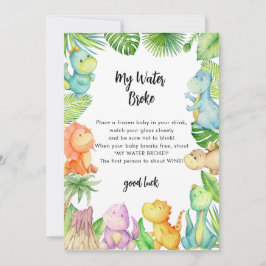 私の水は恐竜の赤ちゃんシャワーのゲームを壊した 招待状