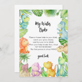 私の水は恐竜の赤ちゃんシャワーのゲームを壊した 招待状 (正面/裏面)