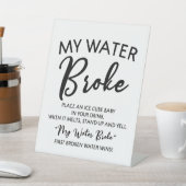 私の水は赤ちゃんシャワーのゲームサインを壊した 台座サイン (インサイチュ)