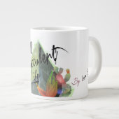 私の水気が多い生命おもしろいのマグ ジャンボコーヒーマグカップ (正面右)