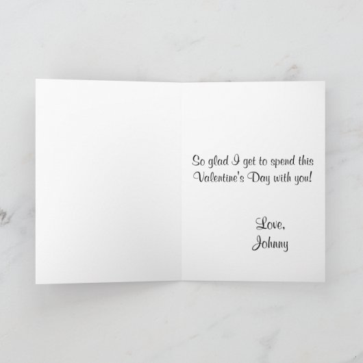 私の永遠のバレンタインのペンギンがあって下さい シーズンカード (内部)