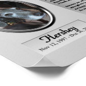 私の永遠の友人を追悼する犬 ポスター (角)