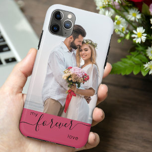 私の永遠の愛 ロマンティックピンクの結婚式の写真 iPhone 11 PRO MAXケース