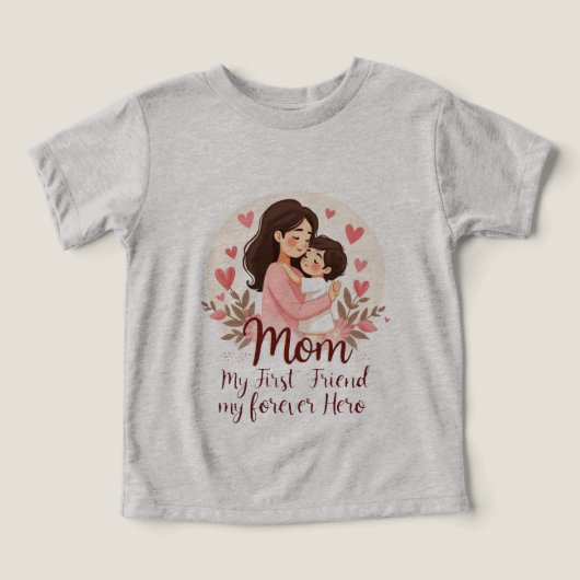 私の永遠の英雄 | マザーズデイTシャツデザイン (デザイン正面)
