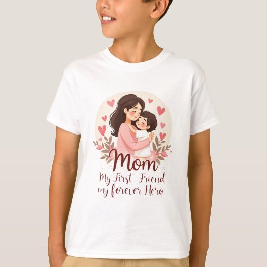 私の永遠の英雄 | マザーズデイTシャツデザイン Tシャツ (正面)
