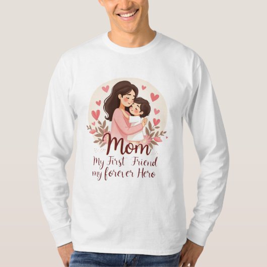 私の永遠の英雄 | マザーズデイTシャツデザイン Tシャツ (正面)