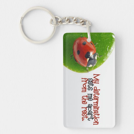 「私の決意」モチベーション肯定 キーホルダー (正面)