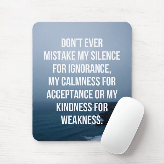 私の沈黙の引用文を誤解して下さい マウスパッド (マウス)