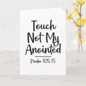 私の油を注がれた者を触れるな キリスト教名言 カード (黄色い花)