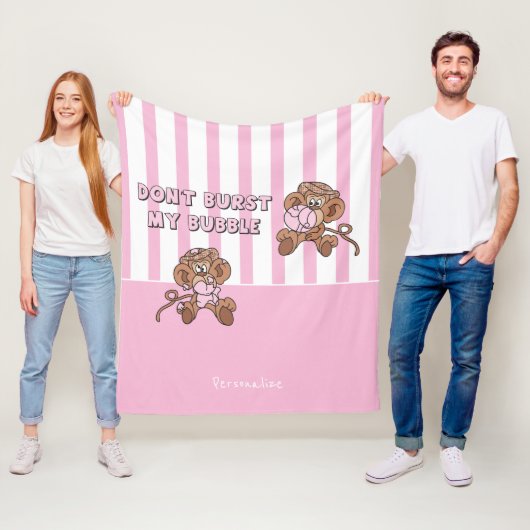 私の泡-猿--を破烈させないで下さい フリースブランケット (インサイチュ)