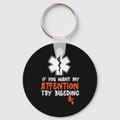 私の注意もしを試してみたいSarcasti出血 キーホルダー (正面)