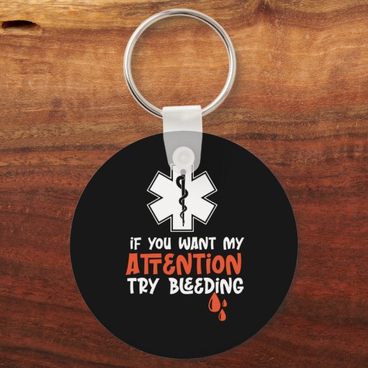 私の注意もしを試してみたいSarcasti出血 キーホルダー (正面)