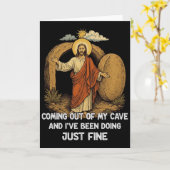 私の洞窟からイエスが出てきて、私はこれまでうまくやってきました カード (黄色い花)