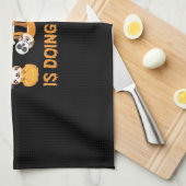 私の活お気に入りの動は何もレトロの怠け者ではない キッチンタオル (四つ折り)