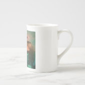 "…私の海岸のめい想のコーヒー。" ボーンチャイナマグカップ (右)