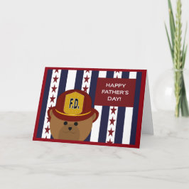 私の消防士の英雄及びパパへの幸せな父の日! カード