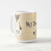 私の滑らかなコリーは私の宿題を食べました コーヒーマグカップ (正面左)