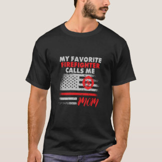 私の火お気に入りの士は私をママ消防士のデシグと呼ぶ Tシャツ