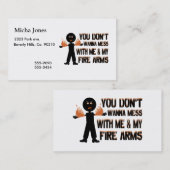 私の火の腕によって台なしにしないで下さい 名刺 (正面/裏面)