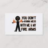 私の火の腕によって台なしにしないで下さい 名刺 (裏面)