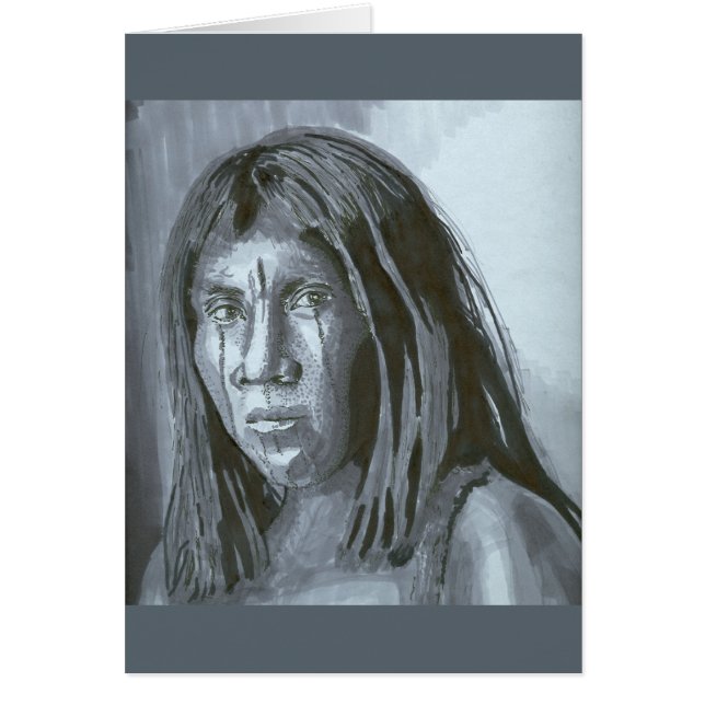 私の灰色の調子のマーカーのポートレートのスケッチ (正面)