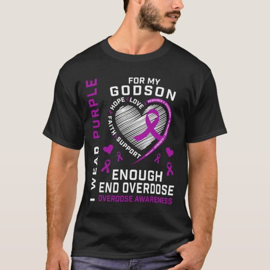 私の為には十分な紫色のオーバードーズ啓発Tシャツ Tシャツ (正面)