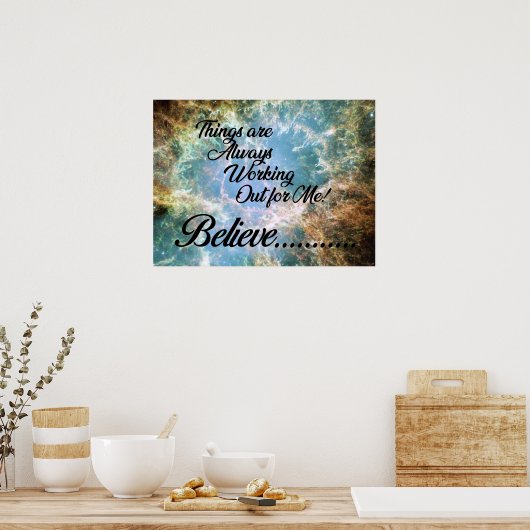 私の為に事は常に運んでいる信じ-  ポスター (キッチン)