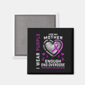 私の為に十分な紫色のオーバードーズ啓発Tシャツ マグネット (正面/裏面)