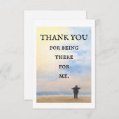 私の為に来てくれてありがとう – フラットカード サンキューカード (正面/裏面)