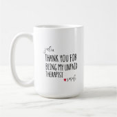 私の無給のセラピストに感謝最高の コーヒーマグカップ (左)