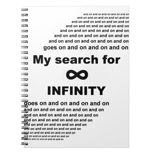 私の無限探索は続く ノートブック (正面)