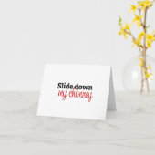 私の煙突を滑り降りてきたクリスマスカード カード (黄色い花)