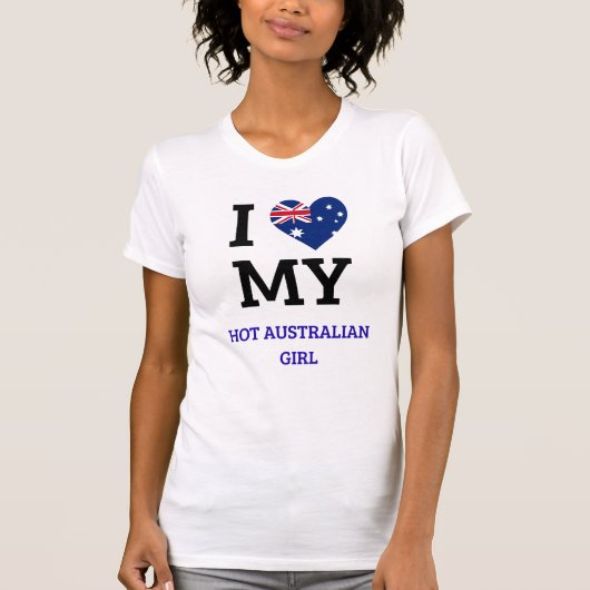 私の熱いオーストラリアの女の子が大好き Tシャツ (正面)