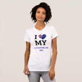 私の熱いオーストラリアの女の子が大好き Tシャツ (正面フル)
