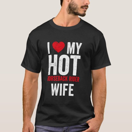 私の熱い馬乗り妻を愛してる Tシャツ (正面)