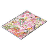 私の熱帯カラフルの葉のエキゾチックな花園 ノートブック (左側)