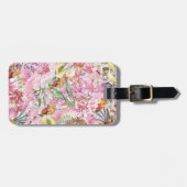 私の熱帯カラフルの葉のエキゾチックな花園 ラゲッジタグ (正面横)