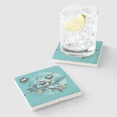 私の熱狂するなフクロウペット ストーンコースター (横)