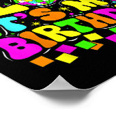 私の熱狂する誕生日パーティ80sグル白熱［赤熱］光を放つープしよう ポスター (角)